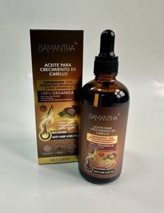 Aceite para Crecimiento de Cabello 100ml | Samantha – Fortalece y estimula desde la raíz